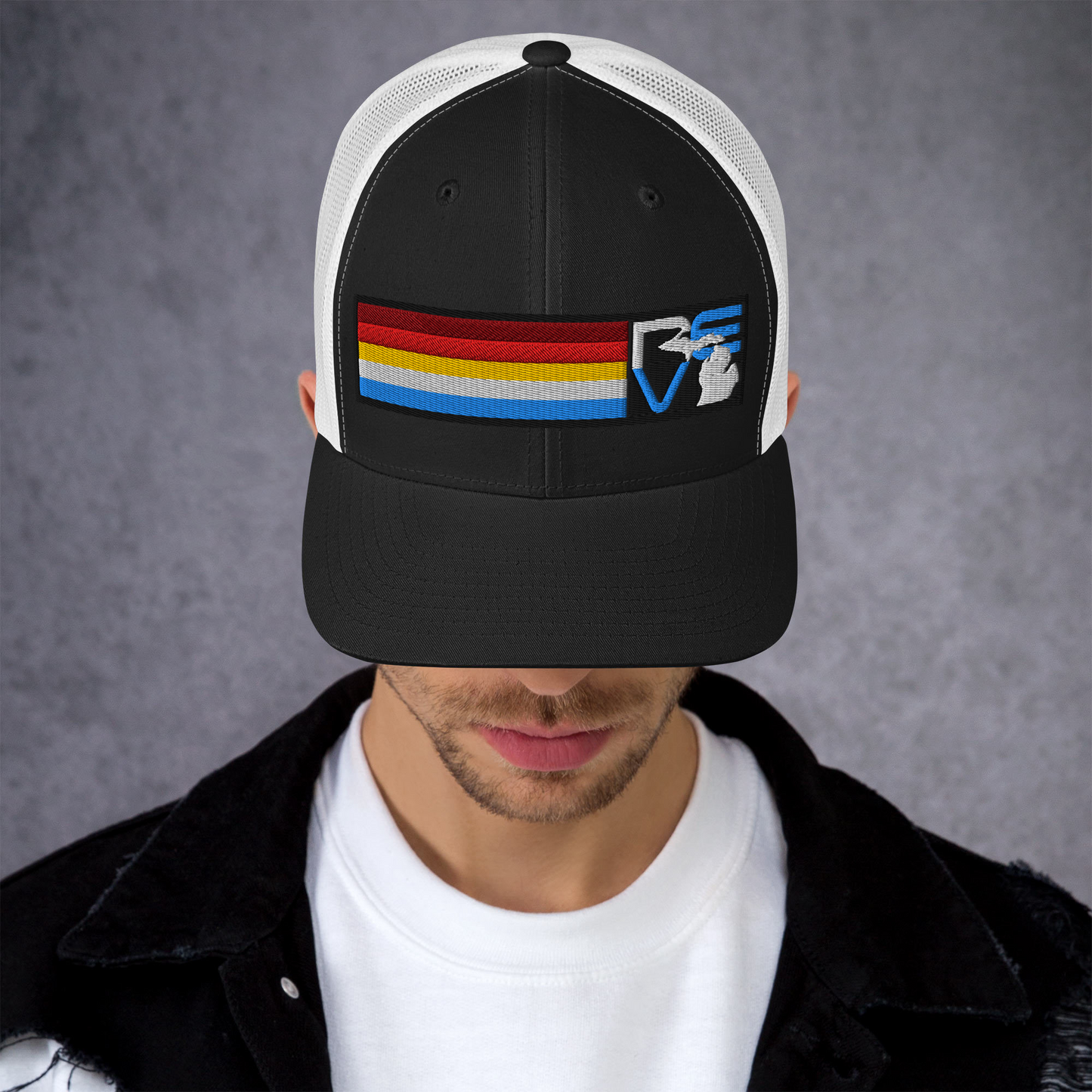 Rev Stripe Trucker Cap