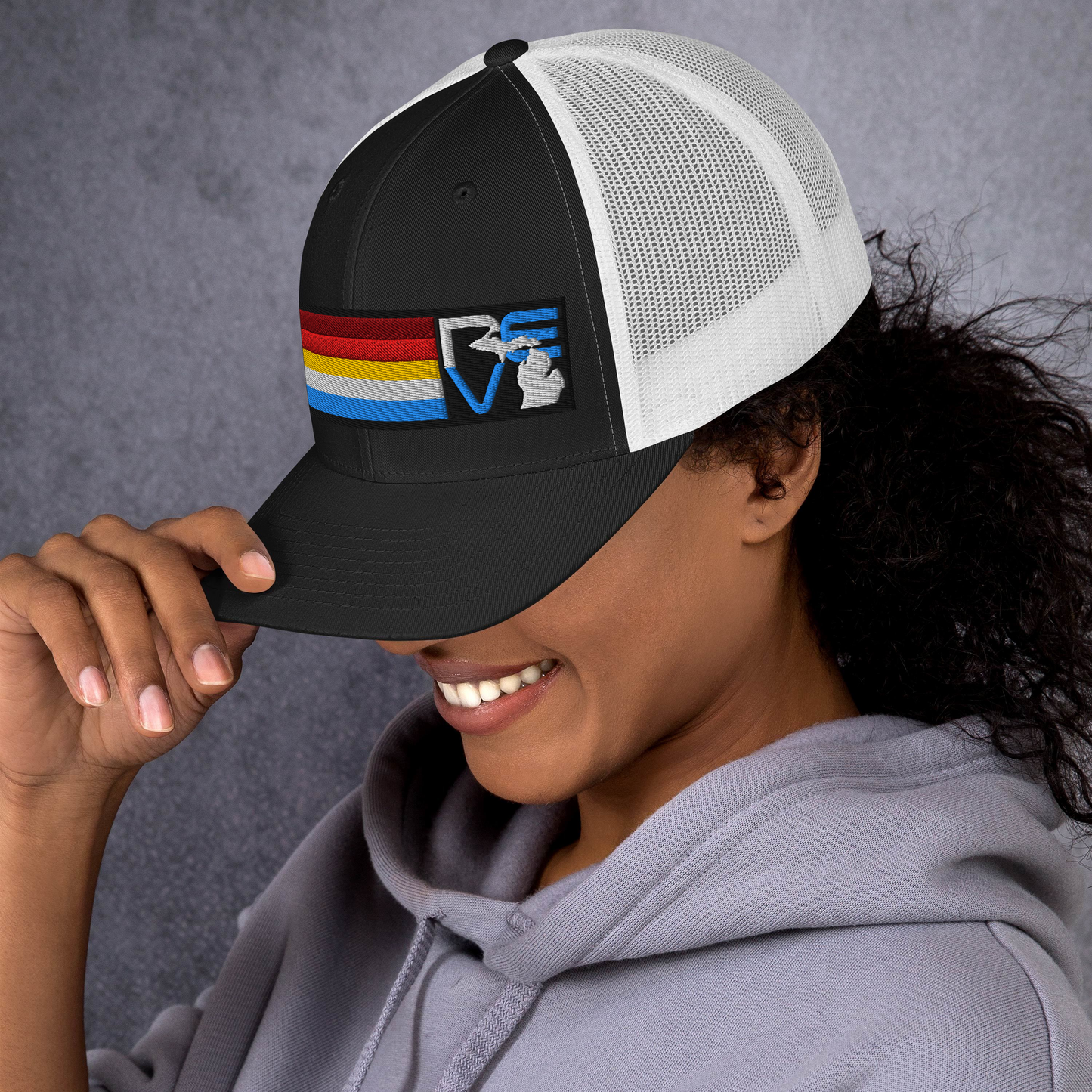 Rev Stripe Trucker Cap